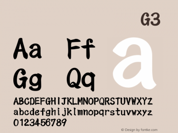 系统字体 粗体 G3 11.0d59e1图片样张