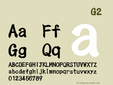 系统字体 常规体 G2 11.0d59e1图片样张