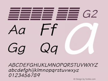 系统字体 斜体 G2 11.0d59e1图片样张