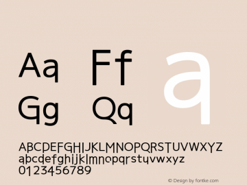 系统字体 常规体 11.0d44e1 Font Sample