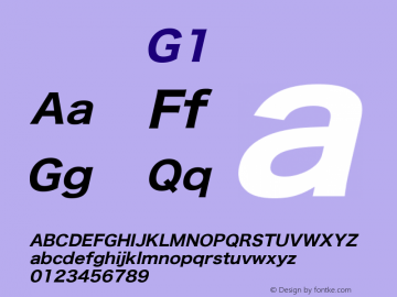 系统字体 粗斜体 G1 11.0d59e1图片样张