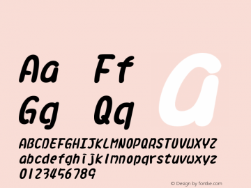系统字体 粗斜体 11.0d59e1 Font Sample