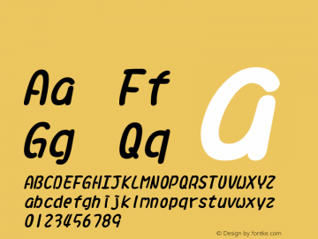 系统字体 中等斜体 11.0d59e1 Font Sample