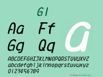 系统字体 斜体 G1 11.0d59e1图片样张