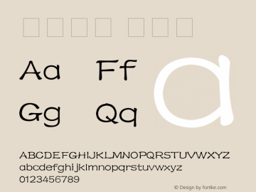 系统字体 常规体 11.0d59e1 Font Sample