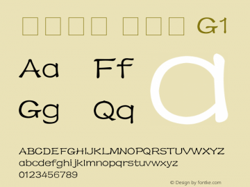 系统字体 常规体 G1 11.0d59e1 Font Sample
