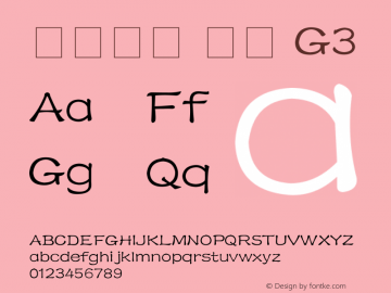 系统字体 粗体 G3 11.0d59e1 Font Sample