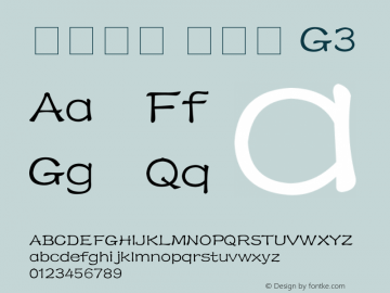 系统字体 粗斜体 G3 11.0d59e1图片样张