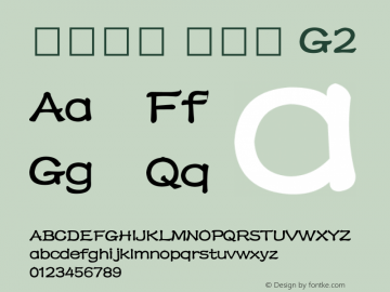 系统字体 粗斜体 G2 11.0d59e1 Font Sample