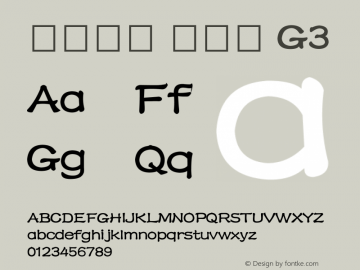 系统字体 粗斜体 G3 11.0d59e1图片样张