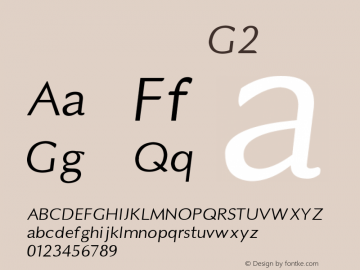 系统字体 常规体 G2 11.0d59e1图片样张