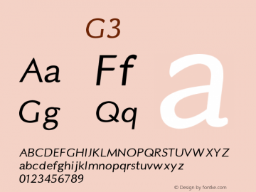 系统字体 粗体 G3 11.0d59e1 Font Sample