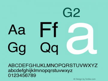 系统字体 粗斜体 G2 11.0d59e1 Font Sample
