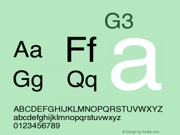 系统字体 粗斜体 G3 11.0d59e1 Font Sample