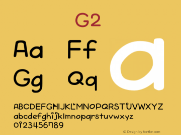 系统字体 粗体 G2 Version 1.00 October 19, 2015, initial release图片样张