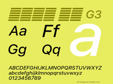 系统字体 斜体 G3 11.0d60e1图片样张