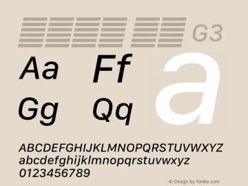 系统字体 斜体 G3 11.0d12e2图片样张