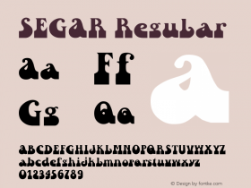 SEGAR Regular Unknown Font Sample