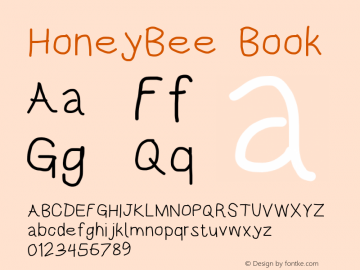 HoneyBee Book Version 0.89 Font Sample