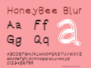 HoneyBee Blur Version 0.89 Font Sample