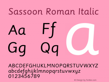 Sassoon Roman Italic 001.000图片样张