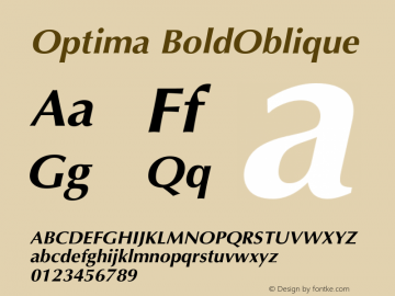 Optima字体 Optima Bold Oblique字体 Optima Boldoblique字体 Optima