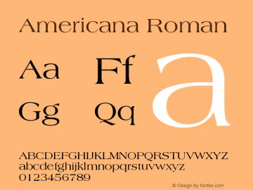 Americana Roman Version 001.001图片样张