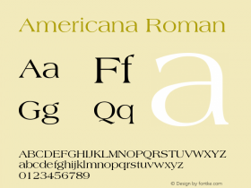 Americana Roman Version 001.002 Font Sample