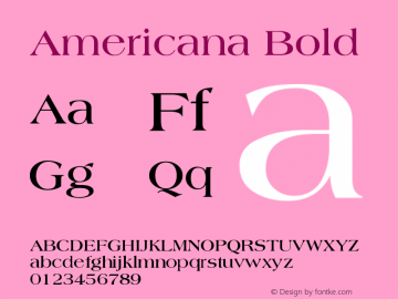 Americana Bold Version 001.002图片样张