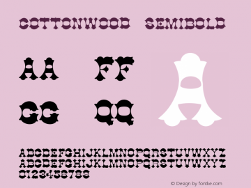 Cottonwood SemiBold Version 001.000 Font Sample