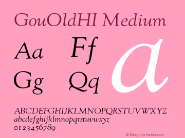 GouOldHI Medium Version 001.001 Font Sample