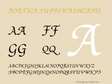 Poetica SuppSwashCapsI Version 001.000图片样张