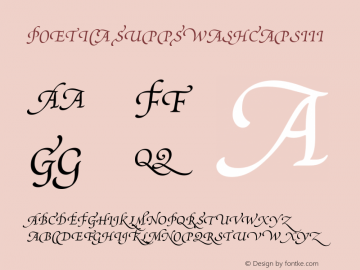 Poetica SuppSwashCapsIII Version 001.000图片样张