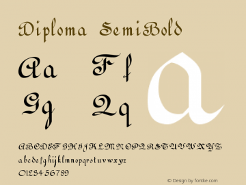 Diploma SemiBold Version 001.000 Font Sample
