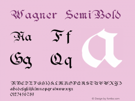 Wagner SemiBold Version 001.000 Font Sample