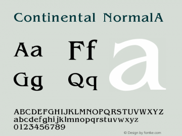 Continental NormalA Version 1.000图片样张