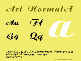 Ari NormalA Version 1.000 Font Sample
