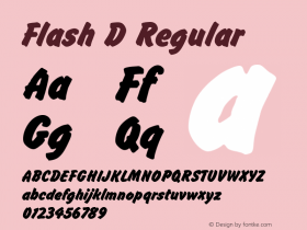 Flash D Regular Version 001.005 Font Sample