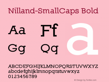 Nilland-SmallCaps Bold 1.0 2005-03-12 Font Sample