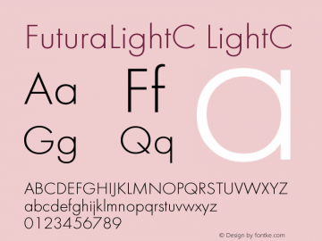 FuturaLightC LightC Version 001.000图片样张