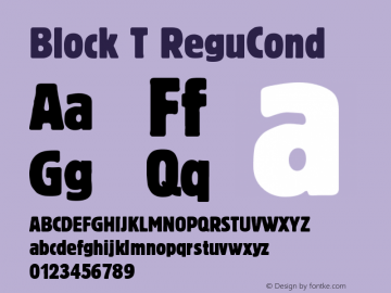 Block T ReguCond Version 001.005图片样张