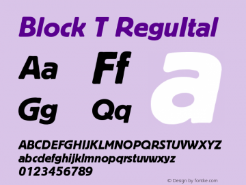 Block T ReguItal Version 001.005图片样张