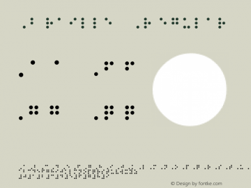 Braille Regular Version 1.00 Font Sample