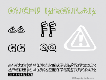 Ouch! Regular Version 001.000 Font Sample