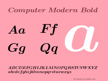 Computer Modern Bold Version 1.100 Font Sample