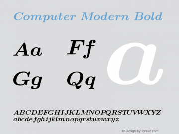 Computer Modern Bold Version 003.002图片样张