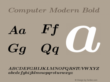 Computer Modern Bold Version 003.002图片样张