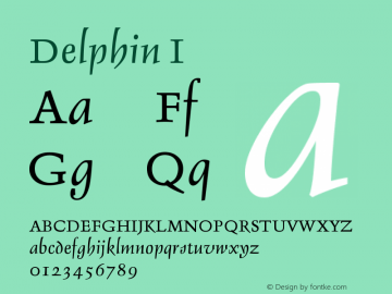 Delphin I Version 001.000 Font Sample