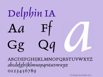 Delphin IA Version 001.000 Font Sample