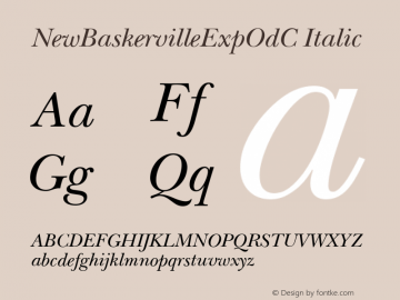 NewBaskervilleExpOdC Italic Version 001.000图片样张